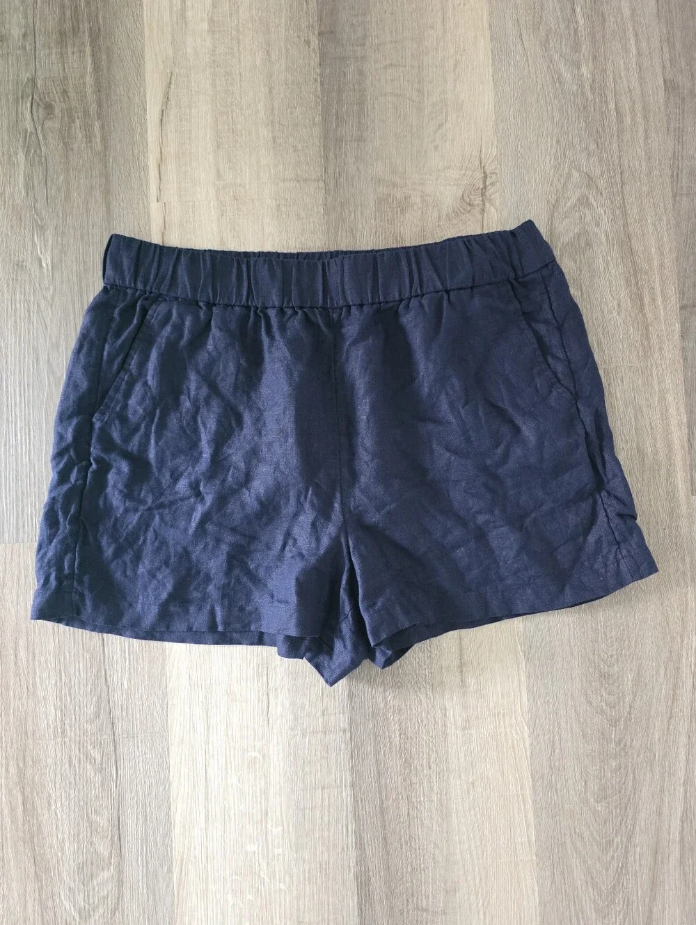 J.Crew Women's Navy Elastic Waist Pull-On Shorts SizeL